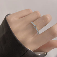 Load image into Gallery viewer, Fashion Niche Silver Circle Ring Opening Adjustable Alloy Ring Simple Ring Jewelry Accessory for Women