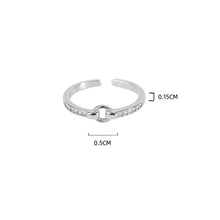 Load image into Gallery viewer, Fashion Niche Silver Circle Ring Opening Adjustable Alloy Ring Simple Ring Jewelry Accessory for Women