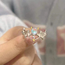Load image into Gallery viewer, Vintage Moonlight Stone Ring Creative Angel and Demon Couple Ring Adjustable Alloy Ring Jewelry Gift For Men Women