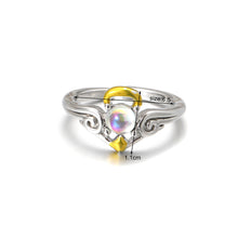 Load image into Gallery viewer, Vintage Moonlight Stone Ring Creative Angel and Demon Couple Ring Adjustable Alloy Ring Jewelry Gift For Men Women