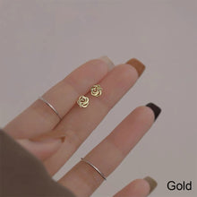 Load image into Gallery viewer, Fashion Temperamental Rose Earrings Gold Silver Alloy Ear Studs Small Delicate Earrings Jewelry Accessories