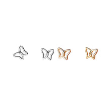 Load image into Gallery viewer, Simple Fashion Hollow Butterfly Earrings Gold Silver Alloy Ear Studs Small Delicate Earrings Jewelry Accessories