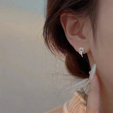 Load image into Gallery viewer, Small Delicate Hollow Tulip Flower Earrings Gold Silver Alloy Ear Studs Earrings Simple Jewelry Accessories
