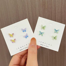 Load image into Gallery viewer, Stereoscopic Butterfly Earrings Alloy Delicate Ear Studs Temperamental Versatile Earrings Jewelry Accessories