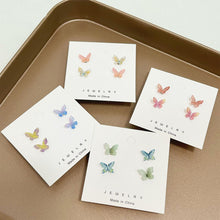 Load image into Gallery viewer, Stereoscopic Butterfly Earrings Alloy Delicate Ear Studs Temperamental Versatile Earrings Jewelry Accessories