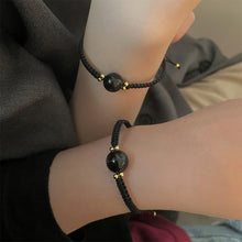 Load image into Gallery viewer, Simple Temperamental Obsidian Couple Bracelet Hand-woven Crystal Bracelet Hand Jewelry for Women Men