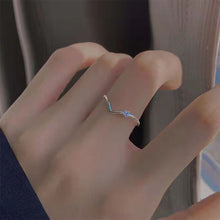 Load image into Gallery viewer, Fashion Simple V-shaped Ring Opening Adjustable Ring Silver Alloy Ring Jewelry Accessory for Women