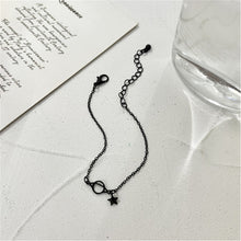 Load image into Gallery viewer, Simple Black Star Bracelet Adjustable Alloy Bracelet Fashion Niche Hand Jewelry Accessory for Women