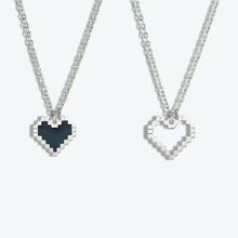 Load image into Gallery viewer, Mosaic Love Pendant Necklace Simple Alloy Pixel Love Couple Necklace Clavicle Chain Jewelry Accessory