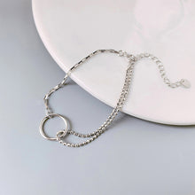 Load image into Gallery viewer, Geometric Circular Interlocking Bracelet Simple Retro Alloy Silver Bracelet Hand Jewelry Accessory Gift
