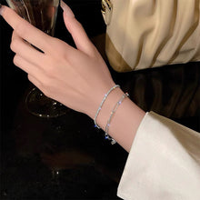Load image into Gallery viewer, Simple Shiny Bracelet Adjustable Alloy Silver Sparkling Bracelet Fashion Niche Hand Jewelry Accessory