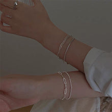 Load image into Gallery viewer, Simple Shiny Bracelet Adjustable Alloy Silver Sparkling Bracelet Fashion Niche Hand Jewelry Accessory