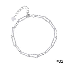 Load image into Gallery viewer, Simple Shiny Bracelet Adjustable Alloy Silver Sparkling Bracelet Fashion Niche Hand Jewelry Accessory
