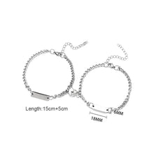 Load image into Gallery viewer, Love Magnetic Titanium Steel Couple Bracelets Simple Pendant Magnetic Couple Bracelets Women Men Hand Jewelry