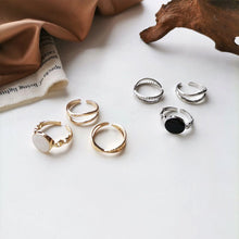 Load image into Gallery viewer, 3pcs/set Geometric Opening Rings Fashion Niche Opening Adjustable Rings Alloy Rings Set Jewelry Accessory