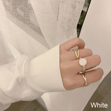 Load image into Gallery viewer, 3pcs/set Geometric Opening Rings Fashion Niche Opening Adjustable Rings Alloy Rings Set Jewelry Accessory