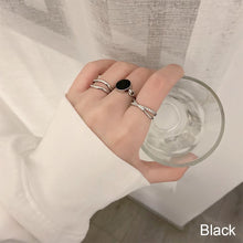 Load image into Gallery viewer, 3pcs/set Geometric Opening Rings Fashion Niche Opening Adjustable Rings Alloy Rings Set Jewelry Accessory