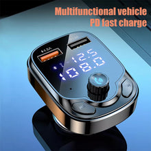 Load image into Gallery viewer, Digital 5.0 Bluetooth Car Charger FM Transmitter 3.1A Fast Charger Car Audio Bluetooth Receiver Dual USB Car Adapter MP3 Player