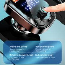 Load image into Gallery viewer, Digital 5.0 Bluetooth Car Charger FM Transmitter 3.1A Fast Charger Car Audio Bluetooth Receiver Dual USB Car Adapter MP3 Player