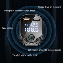 Load image into Gallery viewer, Digital 5.0 Bluetooth Car Charger FM Transmitter 3.1A Fast Charger Car Audio Bluetooth Receiver Dual USB Car Adapter MP3 Player