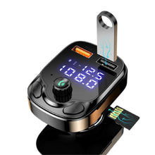 Load image into Gallery viewer, Digital 5.0 Bluetooth Car Charger FM Transmitter 3.1A Fast Charger Car Audio Bluetooth Receiver Dual USB Car Adapter MP3 Player