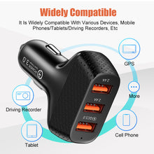 Load image into Gallery viewer, 3 Ports USB Car Charger 5V 2A Fast Charging Portable Phone Adapter For iPhone 13 Pro Xiaomi Huawei Samsung Car Cigarette Lighter