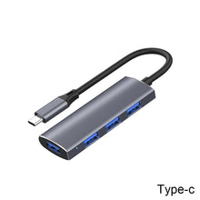 Load image into Gallery viewer, XLYKJ-T902 Adapter One Drag Four Hub USB3.0 Type C Port Multi-function Distributor Docking Station