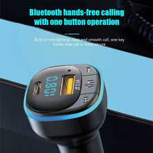 Load image into Gallery viewer, Bluetooth 5.0 Car Charger Fast Charging USB Type C Car Phone Charger FM Transmitter Handsfree Cigarette lighter MP3 Music Player