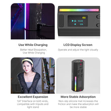 Load image into Gallery viewer, Mini RGB Tube Light Handheld led Photography Stick Video Fill Lamp Magnetic 2500-9000K for Vlog Youtube