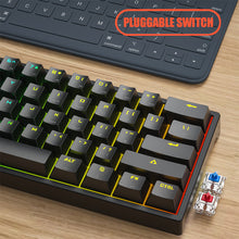 Load image into Gallery viewer, K620 Mini Gaming Mechanical Keyboard 61 Keys RGB Hotswap Type-C Wired Gaming Keyboard PBT Keycaps 60% Ergonomics Keyboards