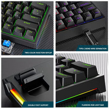 Load image into Gallery viewer, K620 Mini Gaming Mechanical Keyboard 61 Keys RGB Hotswap Type-C Wired Gaming Keyboard PBT Keycaps 60% Ergonomics Keyboards