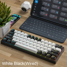 Load image into Gallery viewer, K620 Mini Gaming Mechanical Keyboard 61 Keys RGB Hotswap Type-C Wired Gaming Keyboard PBT Keycaps 60% Ergonomics Keyboards