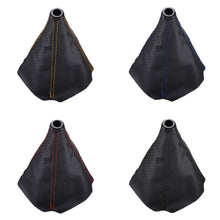 Load image into Gallery viewer, Universal Car Gear Shift Collars Carbon Fiber Auto Car Manual Stick Shifter Knob Gear Shift Boot PU Leather Cover Gaiter