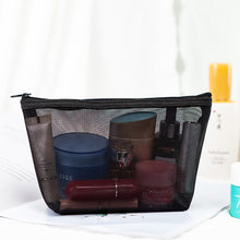 Load image into Gallery viewer, 1PC Black Women Men Necessary Cosmetic Bag Transparent Travel Organizer Fashion Small Large Black Toiletry Bags Makeup