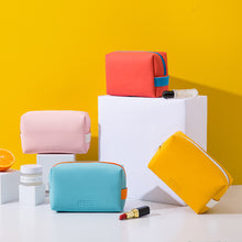 Load image into Gallery viewer, Women Travel Cosmetic Bag Waterproof Pu Cute Candy Colors Woman Makeup Bags Portable Toiletry Storage Bag Organizer Box