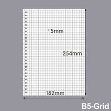 Load image into Gallery viewer, A5 A4 B5 Loose Leaf Notebook Refill Spiral Binder Inner Page Weekly Monthly To Do Line Dot Grid Inside Paper Stationery