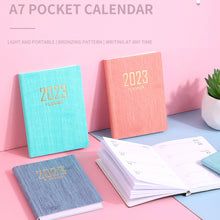 Load image into Gallery viewer, 2023 A7 Mini Notebook 365 Days Portable Pocket Notepad Daily Weekly Agenda Planner Notebooks Stationery Office School Supplies