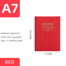 Load image into Gallery viewer, 2023 A7 Mini Notebook 365 Days Portable Pocket Notepad Daily Weekly Agenda Planner Notebooks Stationery Office School Supplies