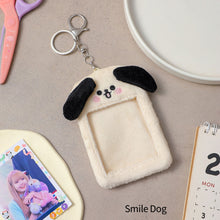 Load image into Gallery viewer, Cute Plush Kitty Puppy Photocard Holder Korea Idol Photocard Protector Case With Keychain For Women Girls ID Card Holder