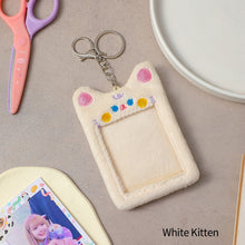Load image into Gallery viewer, Cute Plush Kitty Puppy Photocard Holder Korea Idol Photocard Protector Case With Keychain For Women Girls ID Card Holder