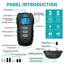 Load image into Gallery viewer, 3 IN 1 Electric Dog Training Collar Pet Remote Control Barkproof Collars Anti Barking Device Beep Vibration Sound Flashlight Rechargeable Waterproof