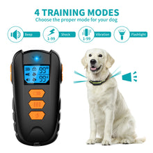 Load image into Gallery viewer, 3 IN 1 Electric Dog Training Collar Pet Remote Control Barkproof Collars Anti Barking Device Beep Vibration Sound Flashlight Rechargeable Waterproof