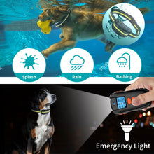 Load image into Gallery viewer, 3 IN 1 Electric Dog Training Collar Pet Remote Control Barkproof Collars Anti Barking Device Beep Vibration Sound Flashlight Rechargeable Waterproof