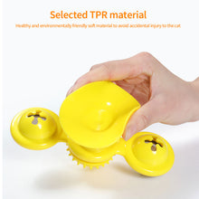 Load image into Gallery viewer, Funny Cat Toy Spinning Windmill with LED Ball Catnip Scratch Hair Brush Intelligence Training Suction Cup Cats Spinner Toy