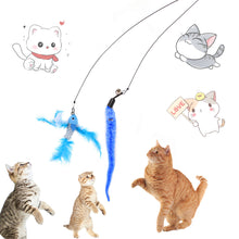 Load image into Gallery viewer, Interactive Cat Toy Hanging Clip Plush Simulation Mouse Retractable Door Hanging Elastic Funny Cats Stick Teaser Toys Pet Supplies