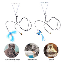 Load image into Gallery viewer, Interactive Cat Toy Hanging Clip Plush Simulation Mouse Retractable Door Hanging Elastic Funny Cats Stick Teaser Toys Pet Supplies