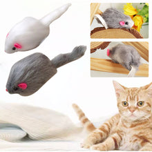 Load image into Gallery viewer, False Mouse Long-haired Tail Mice With Sound Rattling Soft Mini Mouse Plush Toy Funny Sound Squeaky Toy For Cats