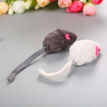 Load image into Gallery viewer, False Mouse Long-haired Tail Mice With Sound Rattling Soft Mini Mouse Plush Toy Funny Sound Squeaky Toy For Cats
