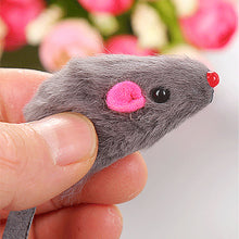 Load image into Gallery viewer, False Mouse Long-haired Tail Mice With Sound Rattling Soft Mini Mouse Plush Toy Funny Sound Squeaky Toy For Cats