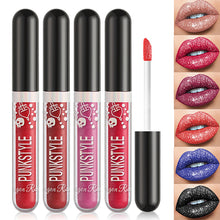 Load image into Gallery viewer, Metallic Color Non Stick Cup Lip Color Pearlescent Diamond Lip Polarized Lip Glaze Liquid Lipstick Makeup Cosmetics